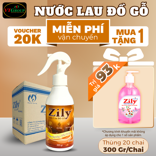 Nuoc lau do go Zily 300gr thung 20 chai huong tram