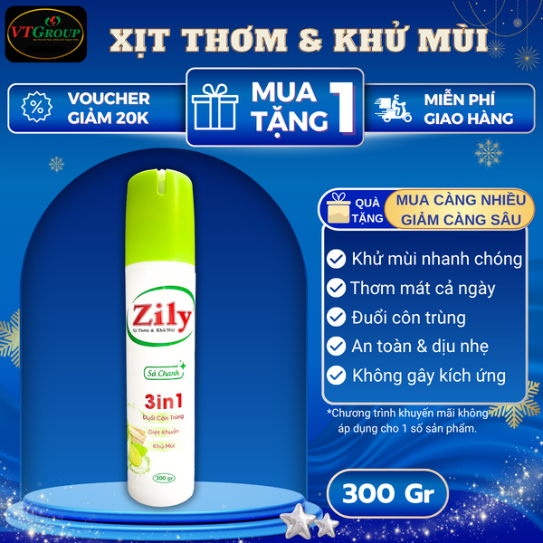 Xit thom va khu mui Zily chai 300g