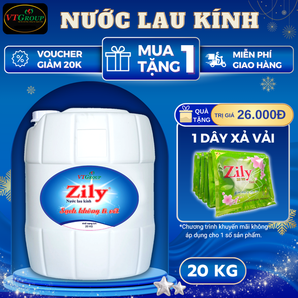 Nuoc lau kinh Zily can 20Kg huong hoa hong