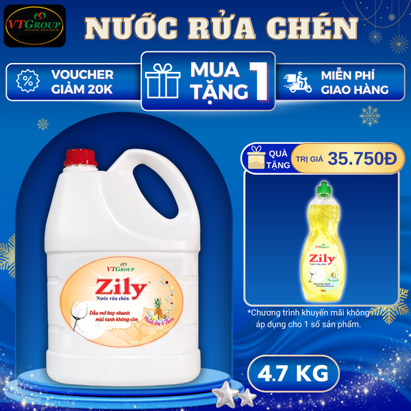 Nuoc rua chen Zily chai 4.7kg