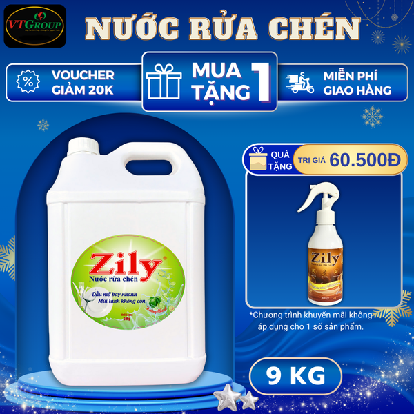 Nuoc rua chen Zily can 9 Kg