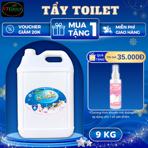 Nuoc tay toilet Rick can 9kg