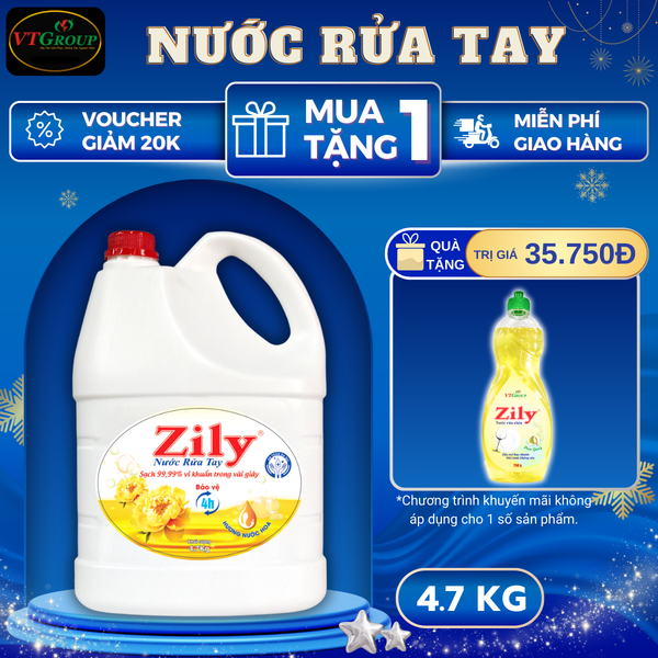 Nuoc rua tay Zily chai 4.7kg