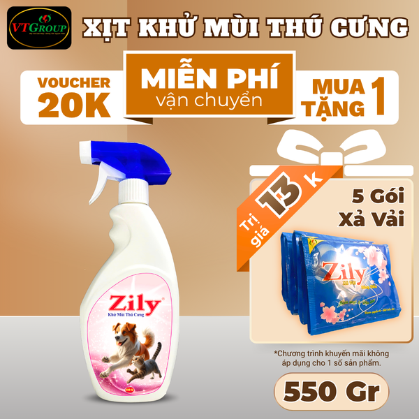 Xit khu mui thu cung Zily chai 550gr