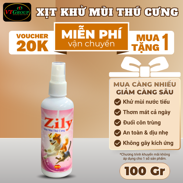 Xit khu mui thu cung Zily chai 100gr