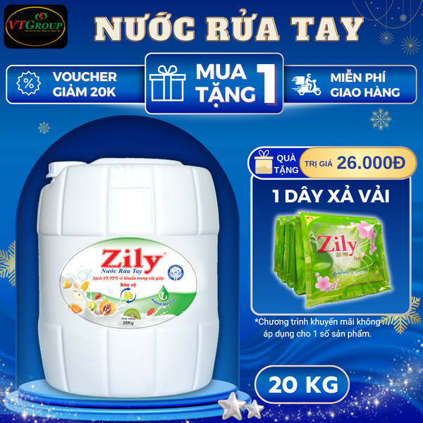 Nuoc rua tay Zily can 20kg