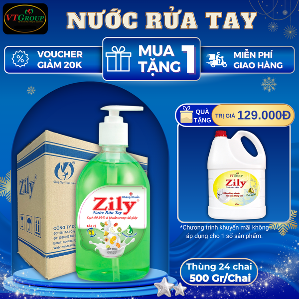 Nuoc tay quan ao mau Zily chai 4.7kg thung 3 chai