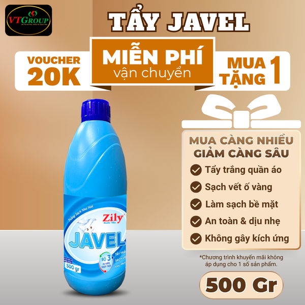 Nuoc tay trang javel Zily chai 500gr
