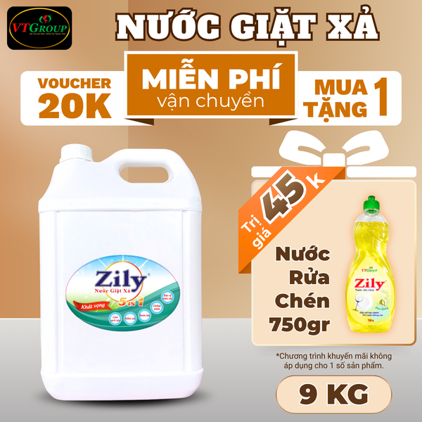 Nuoc giat xa Zily 5in1 can 9kg