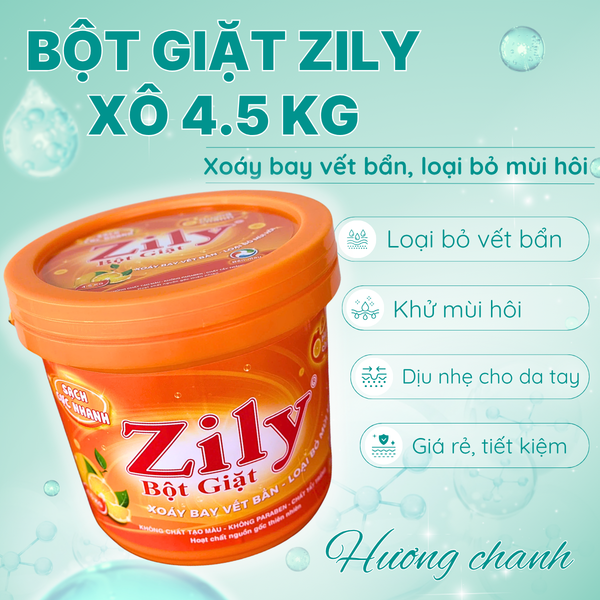 Bot giat Zily xo 4.5Kg huong chanh