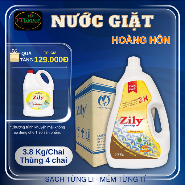 Nuoc giat Zily chai 3.8kg thung 4 chai