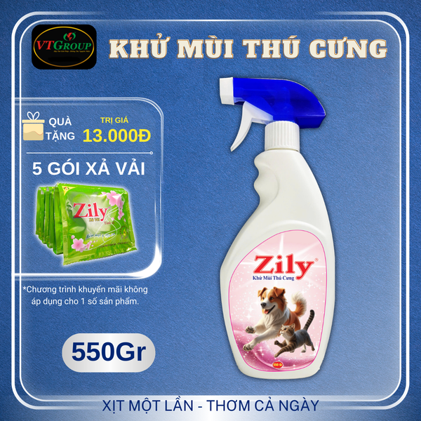 Xit khu mui thu cung Zily chai 550g