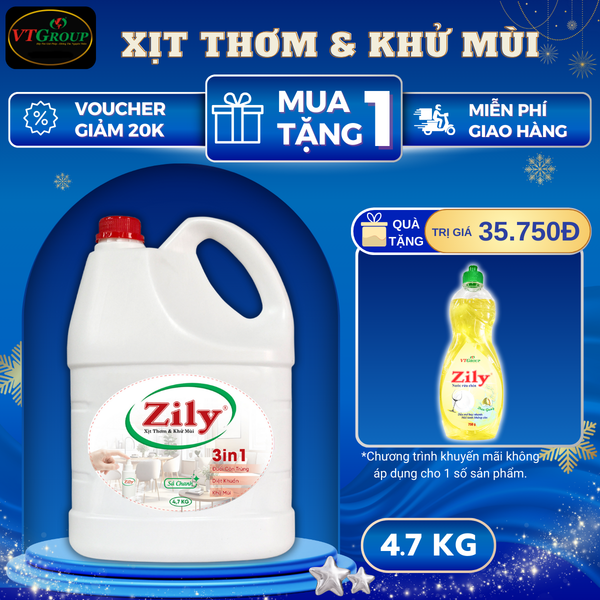 Xit thom & khu mui Zily chai 4.7 Kg