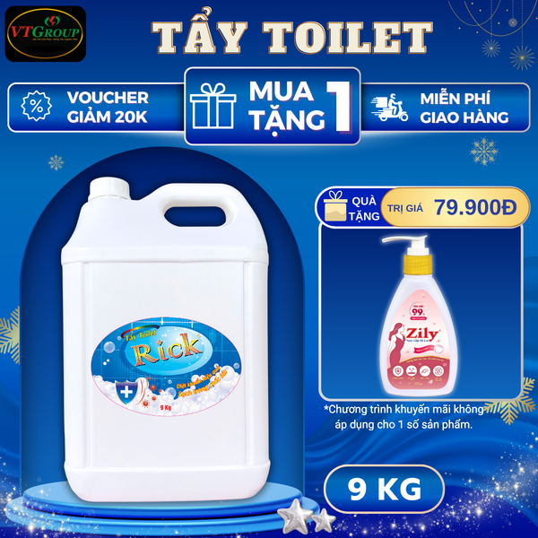 Nuoc tay toilet Rick can 9kg