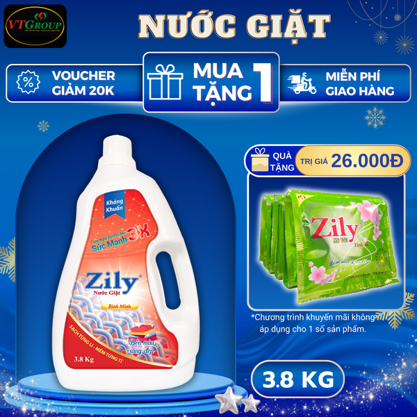 Nuoc giat Zily chai 3.8kg
