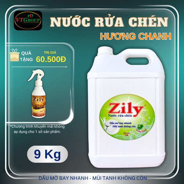 Nuoc rua chen Zily can 9 Kg