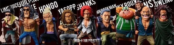 WCF Red Hair Pirates Full Crew One Piece YZ Studio Figure