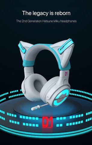 Tai Nghe Hatsune Miku NX Cat Ear Bluetooth Wireless Headphones - Piapro Characters | YOWU Goods