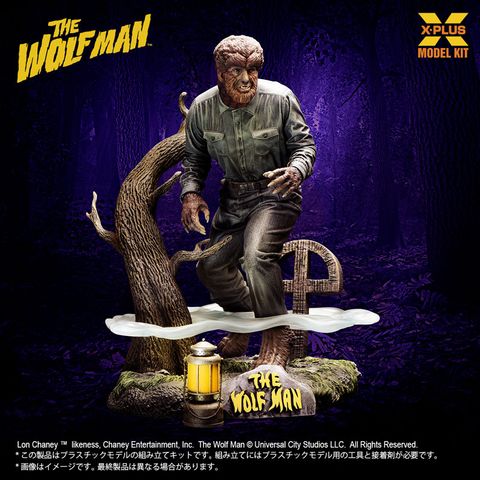 Scale Lon Chaney Jr. as The Wolf Man Plastic Model Kit 1/8 - The Wolf Man Universal Monsters Series | X-PLUS Plastic Model