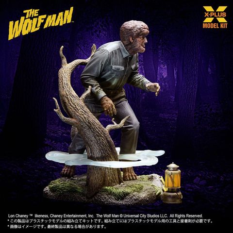 Scale Lon Chaney Jr. as The Wolf Man Plastic Model Kit 1/8 - The Wolf Man Universal Monsters Series | X-PLUS Plastic Model