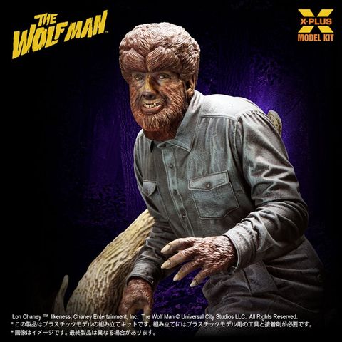Scale Lon Chaney Jr. as The Wolf Man Plastic Model Kit 1/8 - The Wolf Man Universal Monsters Series | X-PLUS Plastic Model