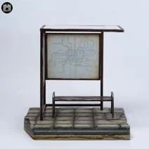 Bus Stop Diorama Base 1/12 | MMM Toys Goods