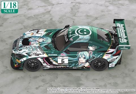 Hatsune Miku #6 Mercedes-AMG Team Black Falcon 2019 SPA 24H Ver. GSC Online Exclusive Edition 1/18 - Character Vocal Series 01: Hatsune Miku | GOODSMILE RACING Miniature Car