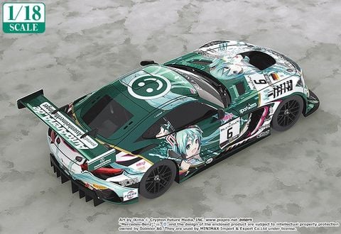 Hatsune Miku #6 Mercedes-AMG Team Black Falcon 2019 SPA 24H Ver. GSC Online Exclusive Edition 1/18 - Character Vocal Series 01: Hatsune Miku | GOODSMILE RACING Miniature Car