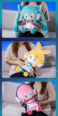 Nhồi Bông Hatsune Miku Synthesizer Wave Wings 40cm Sitting Plush Doll - Vocaloid | Moeyu Plushie