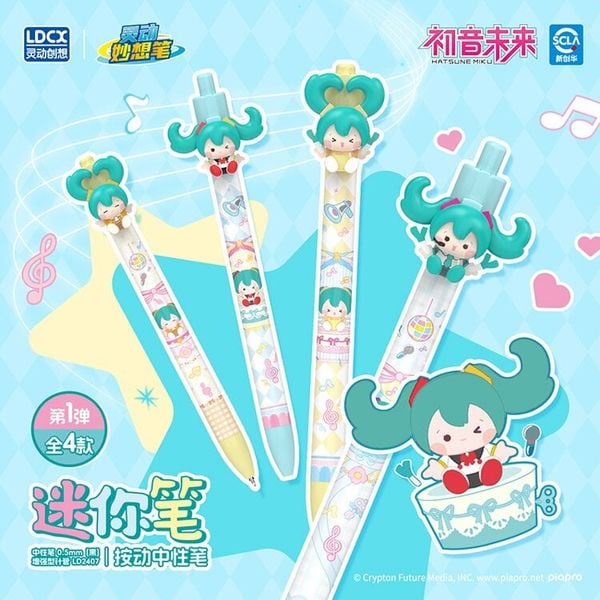 Bút Gel Bấm Mini Hatsune Miku Amazing Pen Series 1 I LDCX