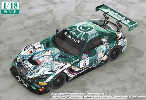 Hatsune Miku #6 Mercedes-AMG Team Black Falcon 2019 SPA 24H Ver. GSC Online Exclusive Edition 1/18 - Character Vocal Series 01: Hatsune Miku | GOODSMILE RACING Miniature Car