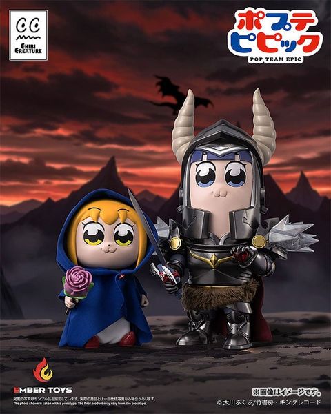 Chibi Creature Popuko & Pipimi Shining Shoulder Ver. - Pop Team Epic | Ember Toys figure