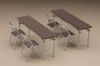 1/12 Accessory for Posable Figures Meeting Room Tables & Chairs 1/12 | Hasegawa Goods