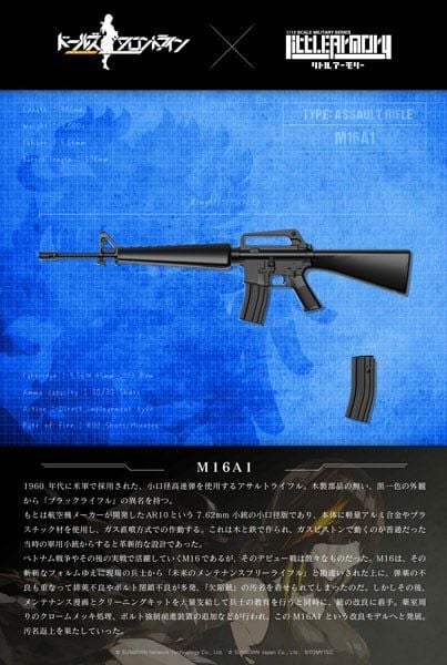 LittleArmory M16A1 Type 1/12 Plastic Model Girls' Frontline | Tomytec