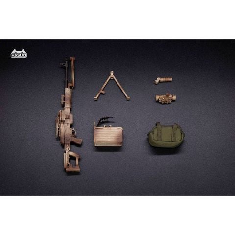 WM 05B Regular Machine Gun Set Desert Camouflage 1/12 | HASUKI Goods