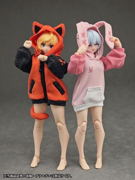 DOLL ACCESSORY Party Animal Girl Loungewear Cat san Hoodie | Alphamax Goods
