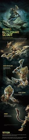 Viper Guard, Rattlesnake Scout & Half Snake Warrior 1/12 - SNAKE SKELETAL | Yototoy Figure