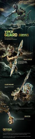 Viper Guard, Rattlesnake Scout & Half Snake Warrior 1/12 - SNAKE SKELETAL | Yototoy Figure