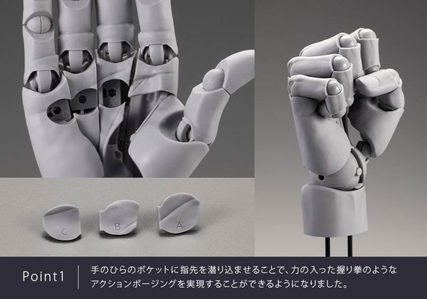 ARTIST SUPPORT ITEM HAND MODEL MEN'S/L -GRAY- 1/1 | Kotobukiya Goods