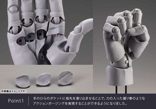 ARTIST SUPPORT ITEM HAND MODEL MEN'S/L WHITE | Kotobukiya Goods