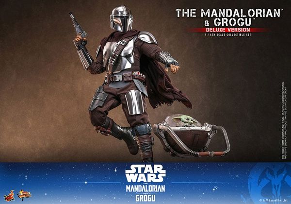Movie Masterpiece Mandalorian & Grogu Deluxe Edition 1/6 Scale - Star Wars The Mandalorian | Hot Toys Figure