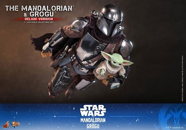 Movie Masterpiece Mandalorian & Grogu Deluxe Edition 1/6 Scale - Star Wars The Mandalorian | Hot Toys Figure