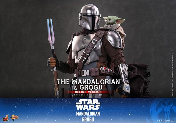 Movie Masterpiece Mandalorian & Grogu Deluxe Edition 1/6 Scale - Star Wars The Mandalorian | Hot Toys Figure