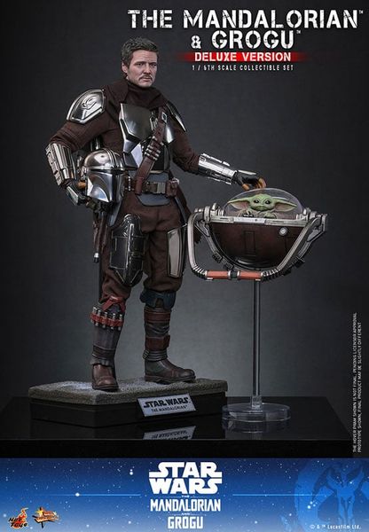 Movie Masterpiece Mandalorian & Grogu Deluxe Edition 1/6 Scale - Star Wars The Mandalorian | Hot Toys Figure