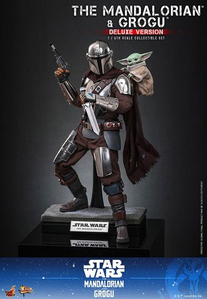 Movie Masterpiece Mandalorian & Grogu Deluxe Edition 1/6 Scale - Star Wars The Mandalorian | Hot Toys Figure