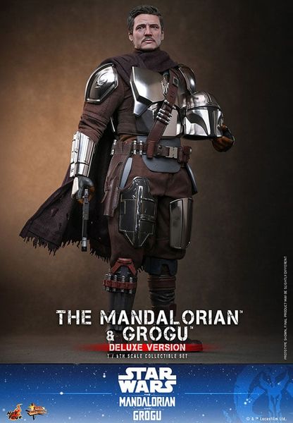 Movie Masterpiece Mandalorian & Grogu Deluxe Edition 1/6 Scale - Star Wars The Mandalorian | Hot Toys Figure