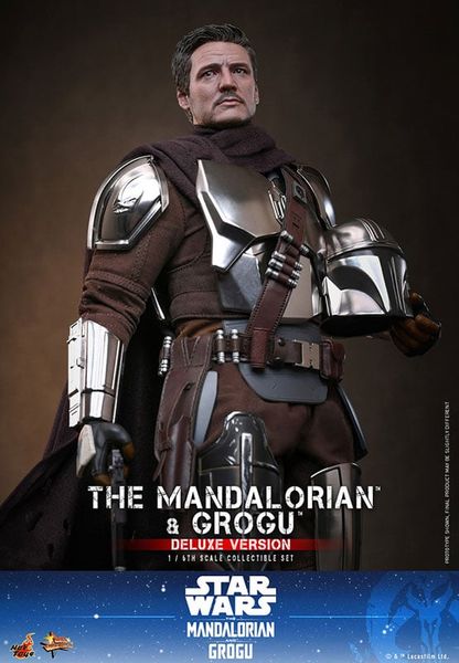 Movie Masterpiece Mandalorian & Grogu Deluxe Edition 1/6 Scale - Star Wars The Mandalorian | Hot Toys Figure