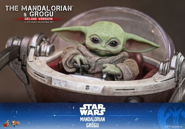 Movie Masterpiece Mandalorian & Grogu Deluxe Edition 1/6 Scale - Star Wars The Mandalorian | Hot Toys Figure