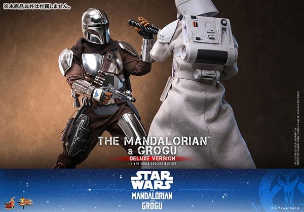 Movie Masterpiece Mandalorian & Grogu Deluxe Edition 1/6 Scale - Star Wars The Mandalorian | Hot Toys Figure