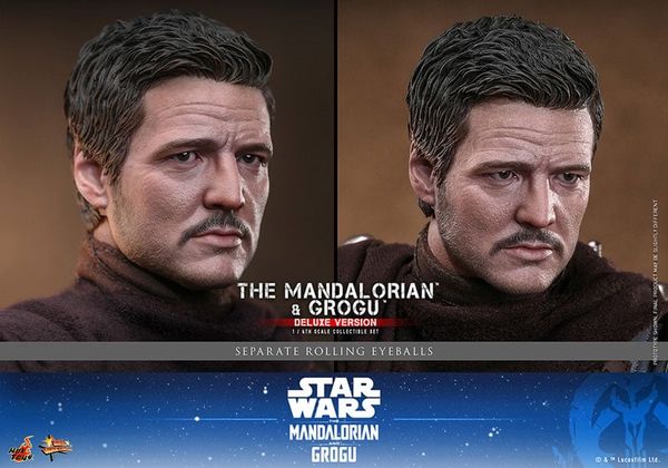 Movie Masterpiece Mandalorian & Grogu Deluxe Edition 1/6 Scale - Star Wars The Mandalorian | Hot Toys Figure